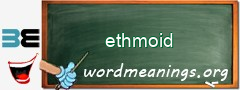 WordMeaning blackboard for ethmoid